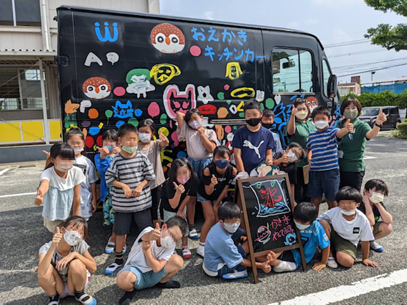 福岡　大野城　 キッチンカーでサプライズ   夏の学童　子どもたちへかき氷